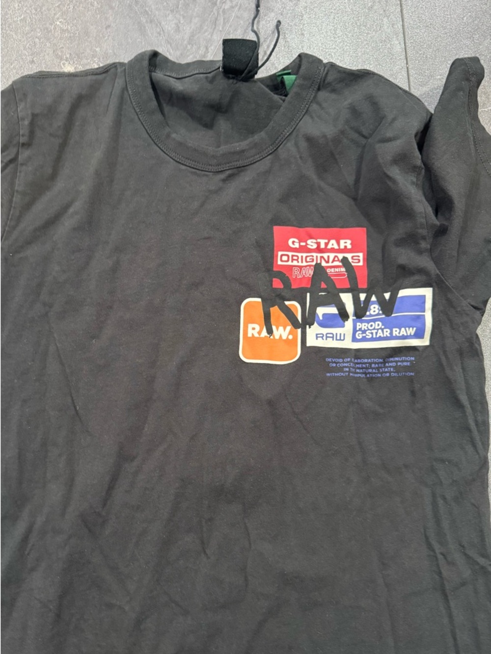 G-Star Black Logo Tag Tee